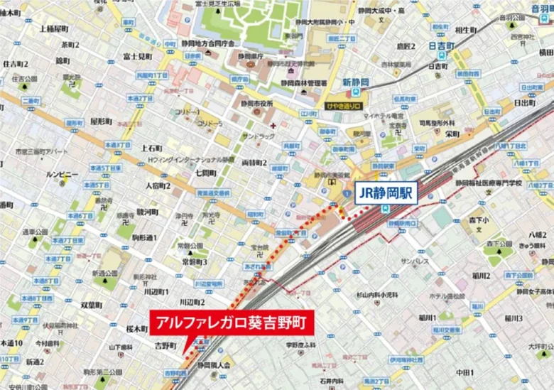 アルファアセットファンド静岡葵吉野町　地図