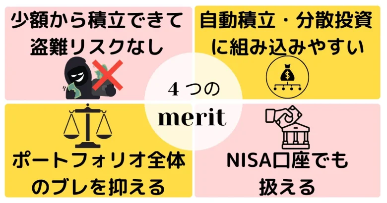 金の投資信託のメリット